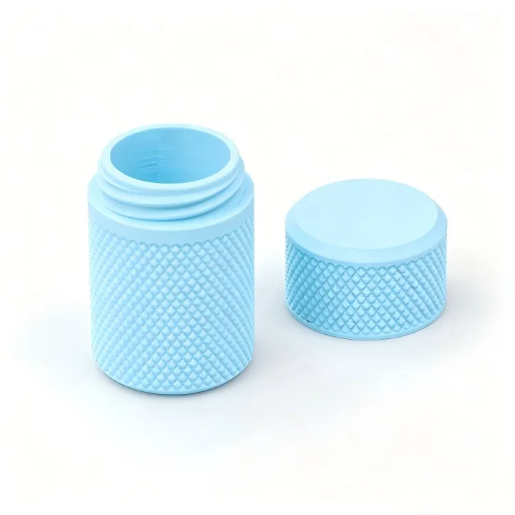 Blue 10ml peptide packaging box shown open with screw cap removed